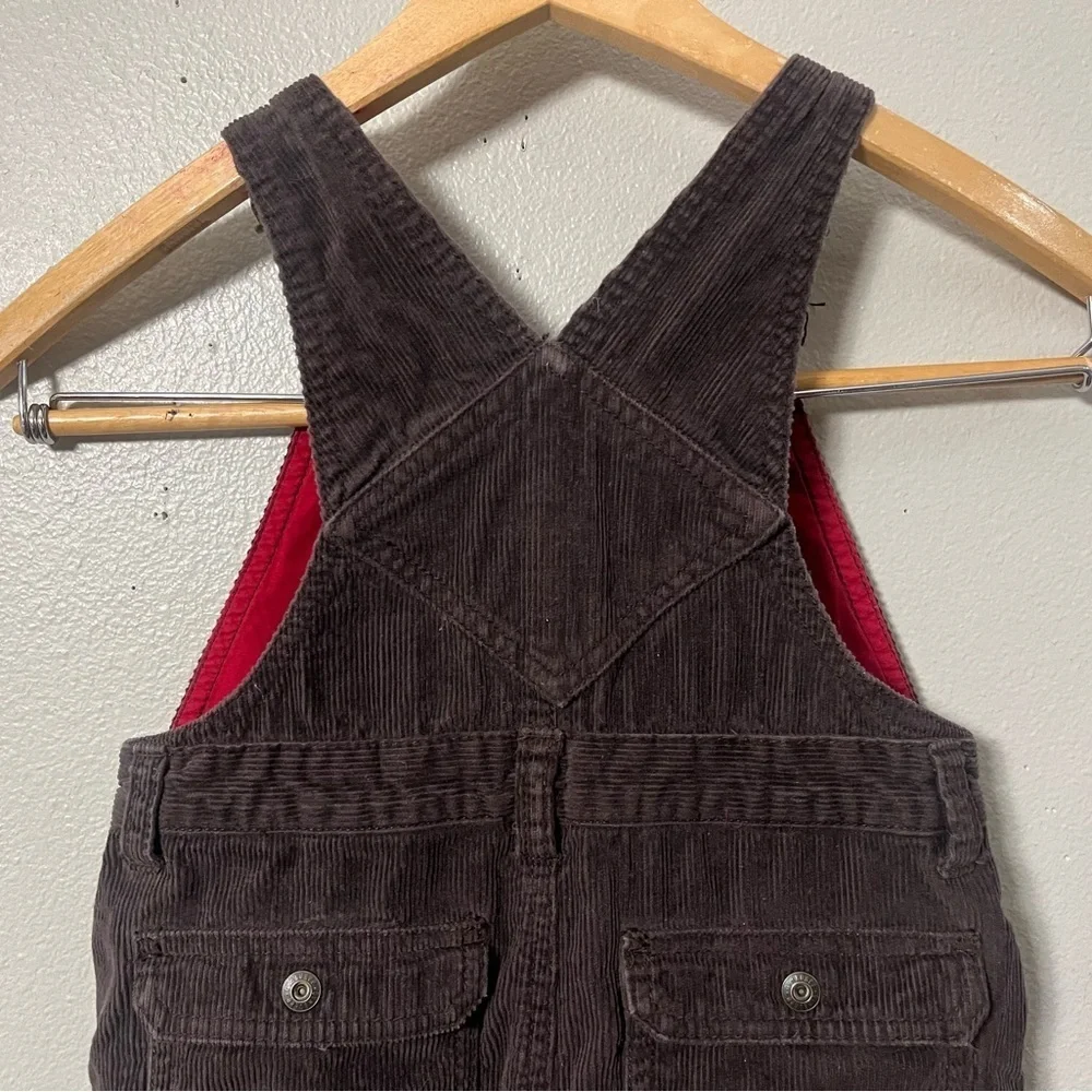 Y2K Vintage Dark Brown Corduroy Gymboree Overalls size 3T